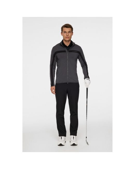 J.Lindeberg Gray Jarvis Mid Layer Pullover for men