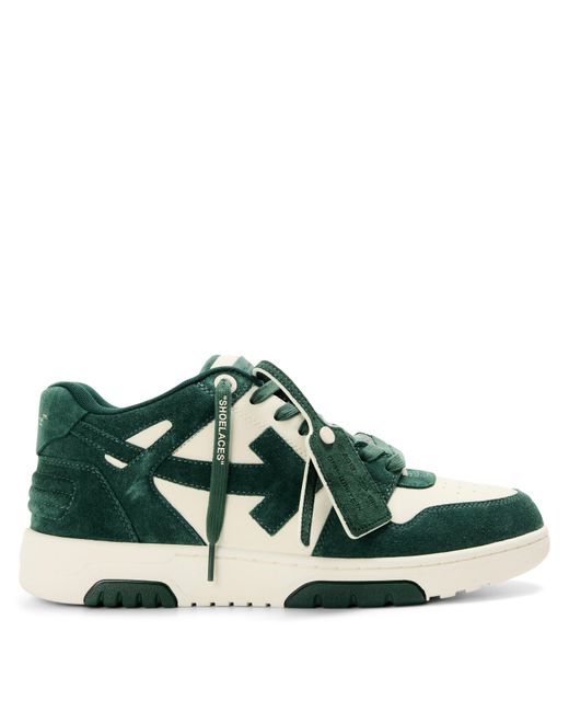 Off-White c/o Virgil Abloh Green Off Outofoffice Low Top Trainers for men