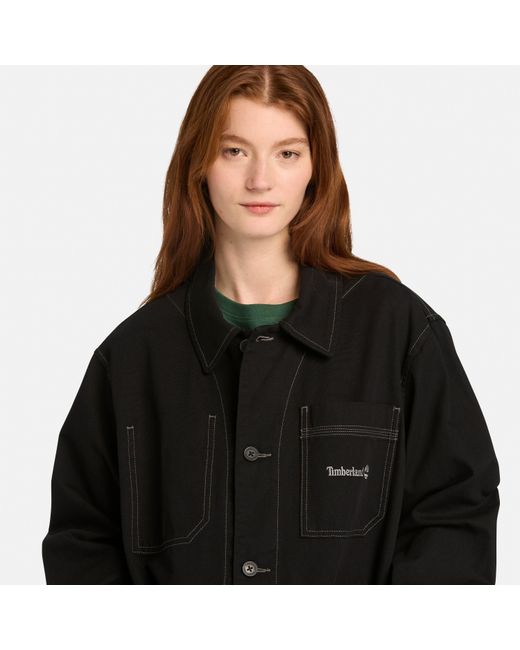 Timberland Black Timb Chore Canvas Overshirt for men