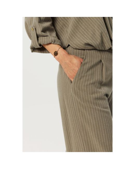 Biba Gray Striped Wide Leg Trousers