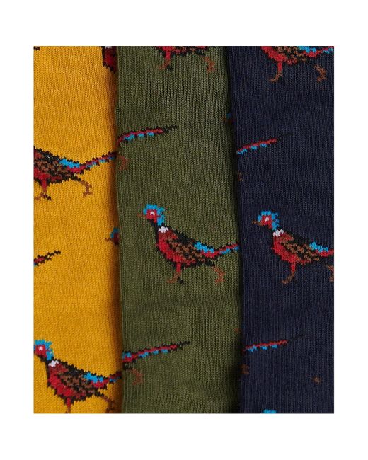 Barbour Blue Pheasant Socks Gift Box for men