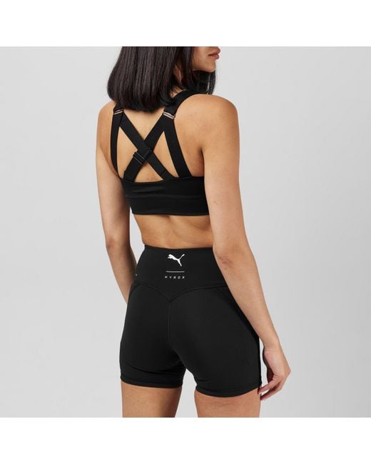 PUMA Black Hyrox World Power Medium Impact Sports Bra