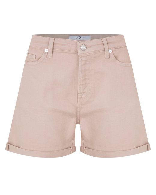 7 For All Mankind Pink Denim Shorts