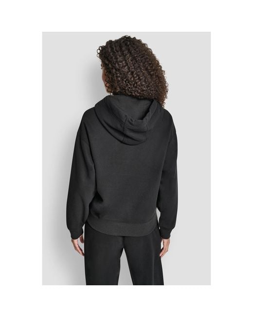DKNY Black Sport Pull Over Hoodie