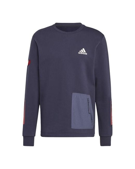 Adidas blue sweater deals