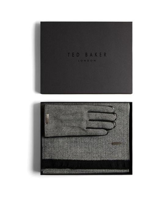 Ted Baker Black Ted Noahhh Glove Set Sn99 for men