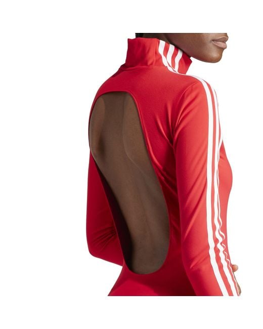 Adidas Originals Red Tight Cut Out Dress