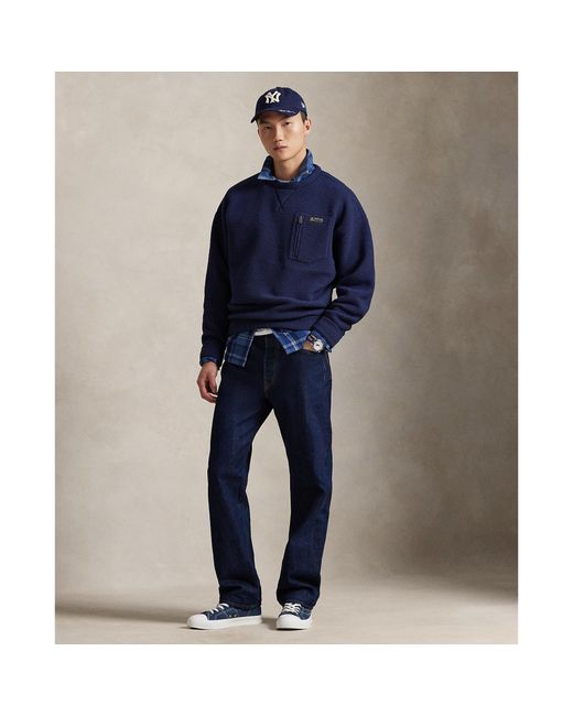 Polo Ralph Lauren Blue Fleece Check Overshirt for men