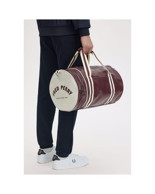 Fred Perry Brown Classic Barrel Bag for men