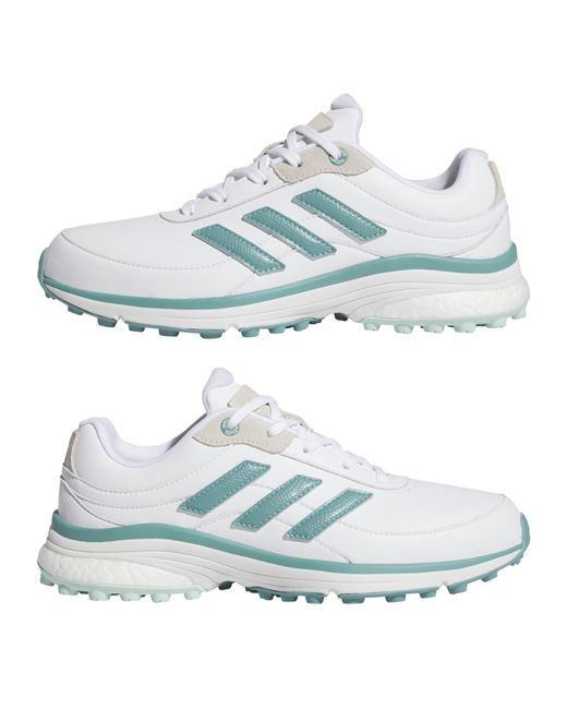 Adidas White Zoysia Spikeless Golf Shoes