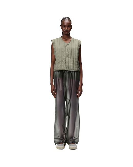 Rains Green Banja Water Resistant Sleeveless Cropped Gilet