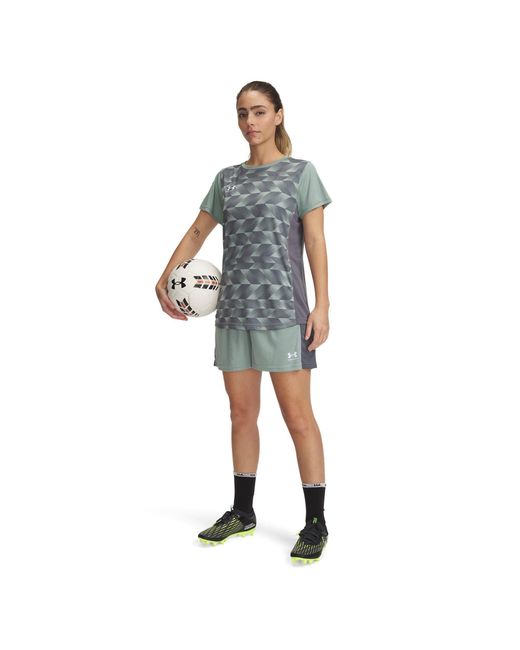 Under Armour Blue Challenger Knit 4.5" Shorts Silica Castlerock
