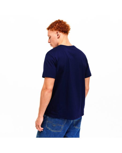 Calvin Klein Blue Ckj Woven Box Regular Fit T-Shirt for men