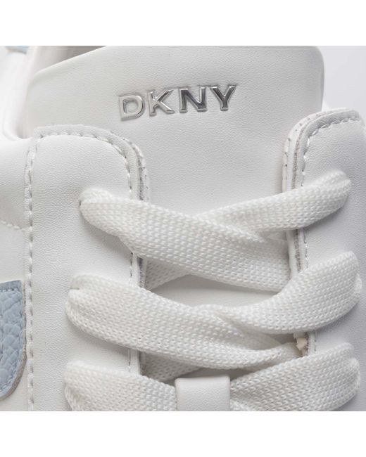 DKNY White Abeni Lace Up Trainers Size 3.5