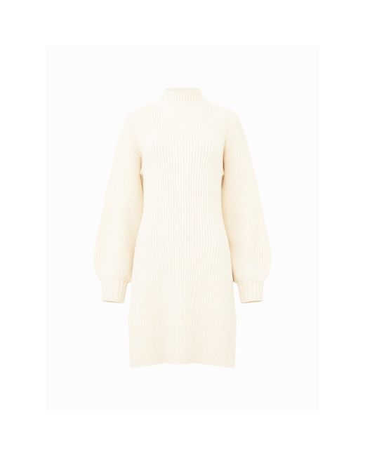French Connection Natural Myla Knitted Jumper Dress
