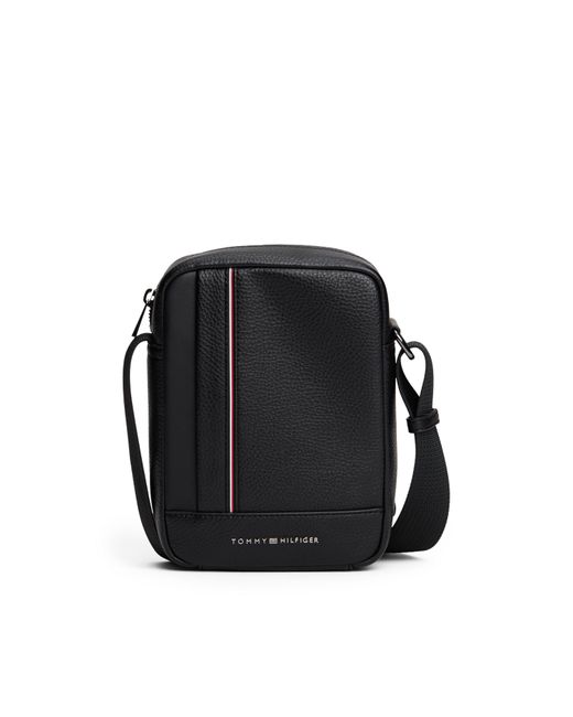 Tommy Hilfiger Black Central Mini Reporter Bag for men