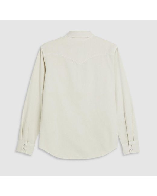 Levi's White Levi's Classic Western Snap Button Chest Pocket Overshirt for men