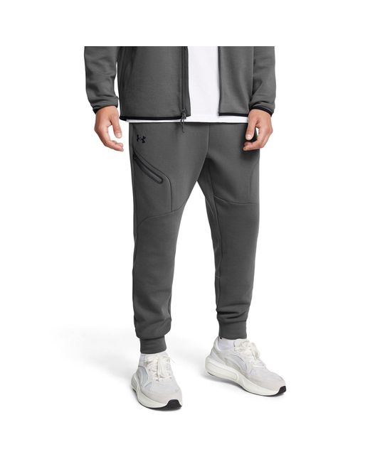 Under Armour Gray Unstoppable Closed Hem Fleece Joggers for men