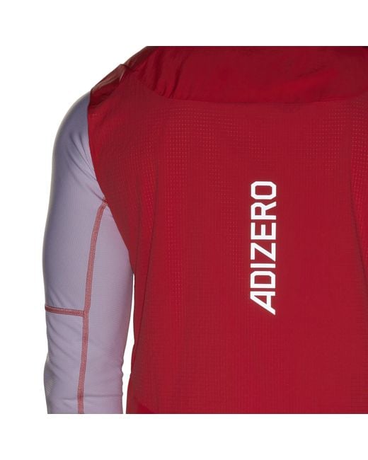 Adidas Orange Adizero Half-Zip Performance Vest for men