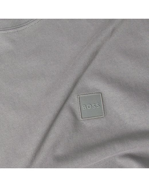 Boss Gray Tales T-Shirt With Logo Patch Premium Cotton for men