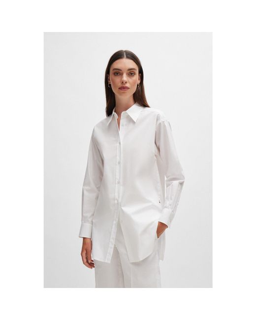 Boss Pink Bacora Long-Sleeve Blouse
