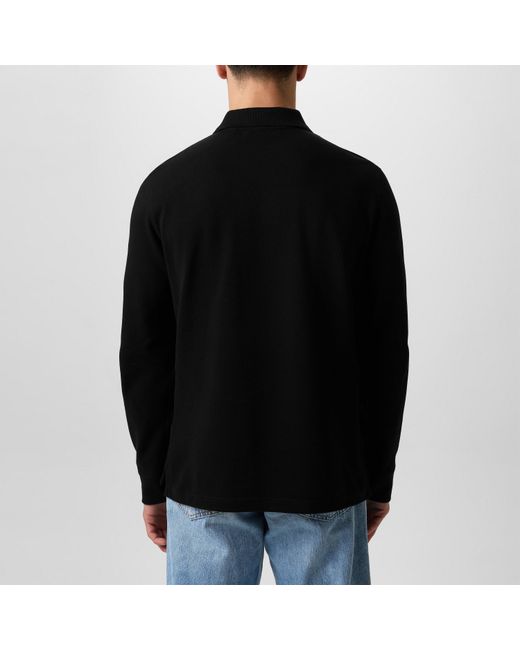 Belstaff Black Long Sleeved Polo Shirt for men