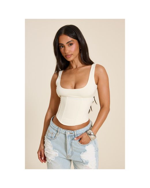 Mars the Label Natural Sandra Scoop Vest Corset Top