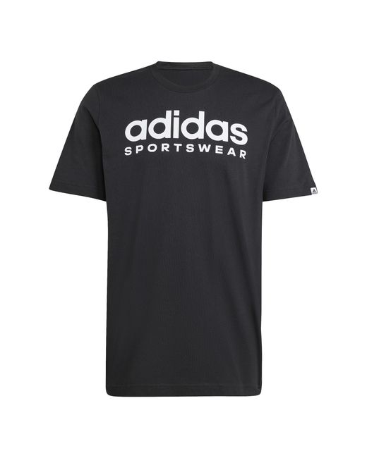 Adidas Black Graphic Logo T-Shirt for men