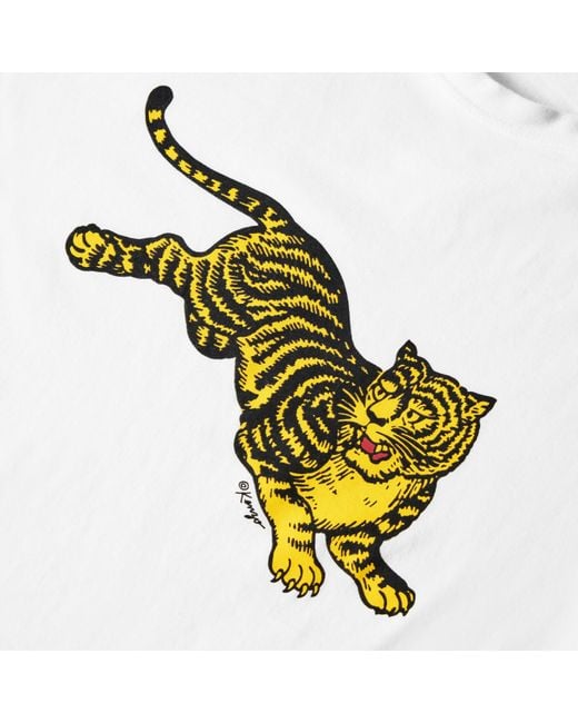 KENZO White Knzo J Tiger Slm Tee Sn64 for men
