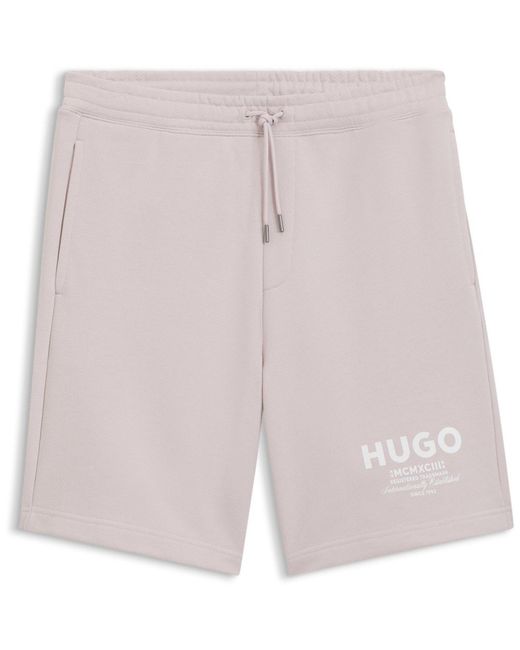HUGO Multicolor Soft Jogger Shorts With Logo Detail for men