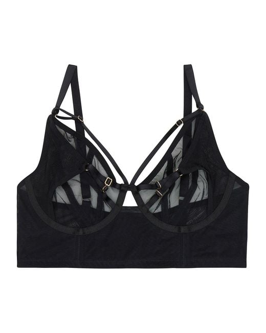 Playful Promises Black Eddie Crossover Balconette Bra