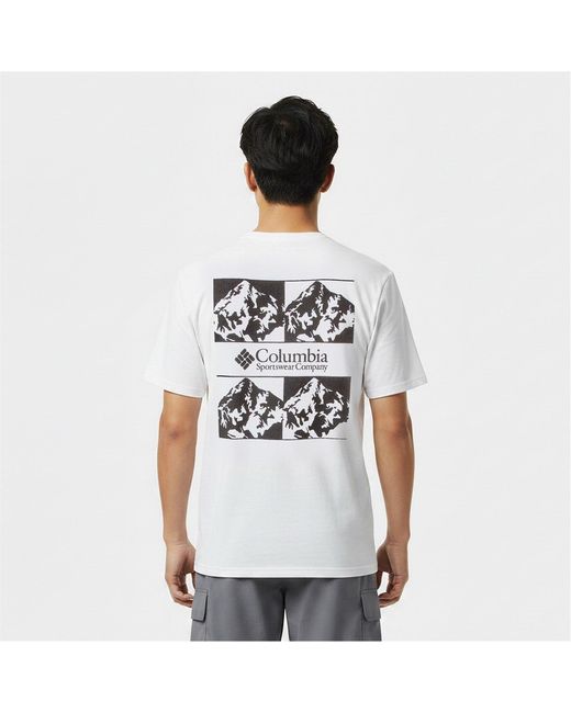 Columbia White Breaker Tide Graphic Tee for men