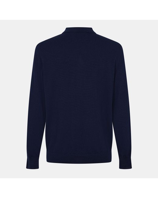 Polo Ralph Lauren Blue Merino Crew Neck Jumper for men