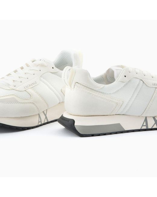 ARMANI EXCHANGE White Trainers for men