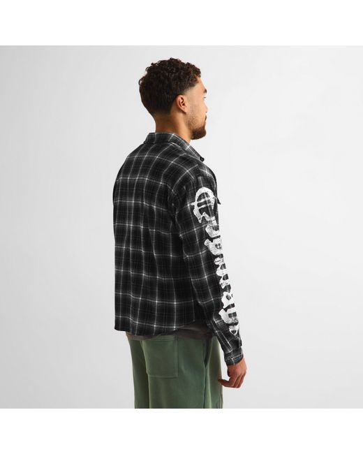 God Made Gray Long Sleeve Patterned Shirt for men