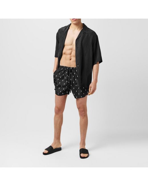Neil Barrett Black Micro Bolt Shorts for men