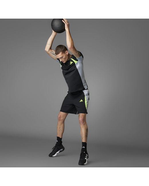 Adidas Black Climacool Colorblock Shorts for men