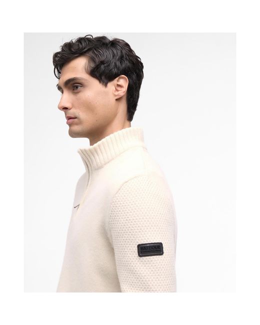 Barbour White Enfield Jumper for men