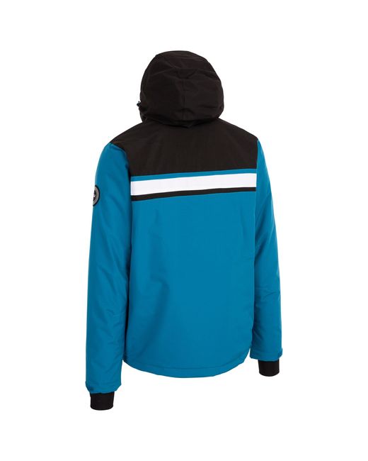DLX Blue Weather-Resistant Streamlined Fit Ski Jacket for men