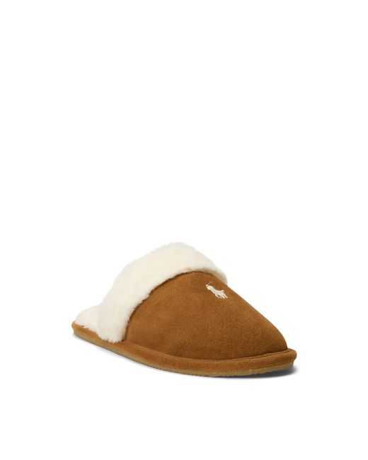 Polo Ralph Lauren Brown Kelcie Mule Slippers