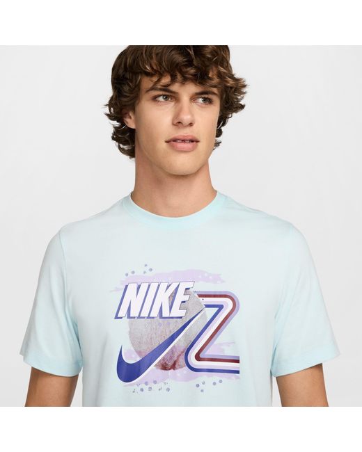 Nike Blue Oz Open Cotton T-Shirt Adults for men