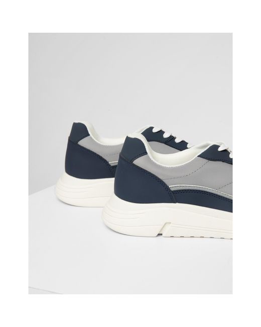 Threadbare Blue Ariba Trainer Casual Low-Top Trainers for men