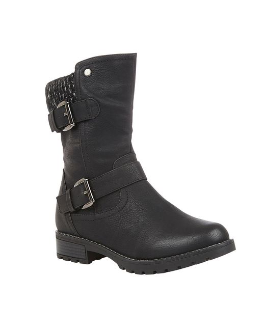 Lotus Shoes Black Jemima Mid-Calf Boots