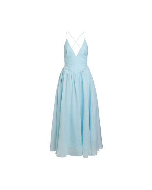 Bardot Blue Arletha Halter Cotton Maxi Dress