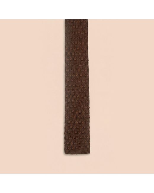 Without Prejudice Natural Sienna Silk Knit Tie for men