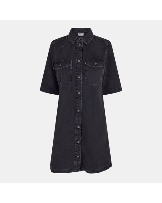 Noisy May Blue Short Sleeve Denim Shirt Dress