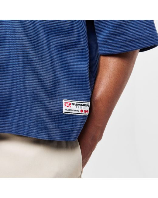 SUMMER GAMES Blue Short-Sleeve Polo Shirt for men