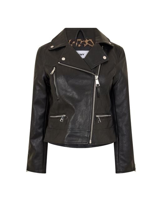 DKNY Black Faux Leather Jacket