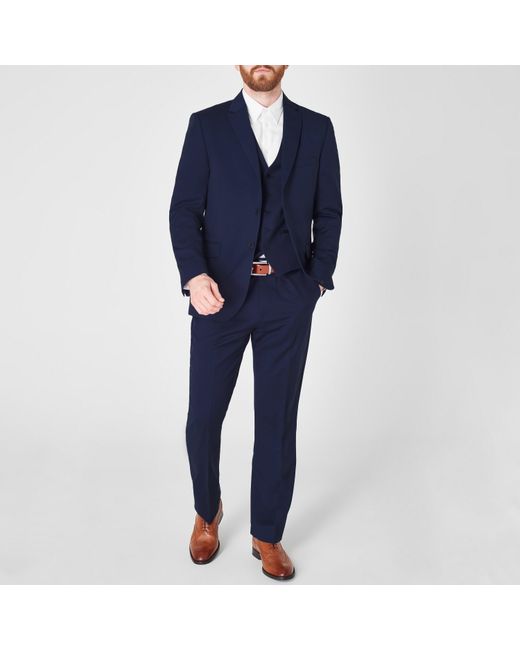 Ted Baker Blue Perthjr Twill Suit Jacket for men