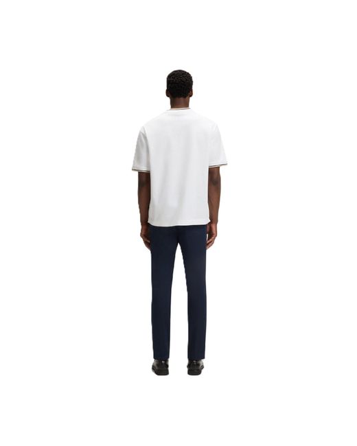Boss White H Tames Short Sleeve Polo Shirt for men